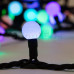 Гирлянда Мультишарики 23 мм, 10 м, черный каучук, 80 LED, свечение с динамикой, цвет RGB
